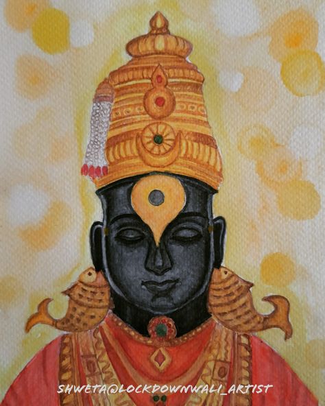 #vitthal #phandarpur #vithumauli #vitthalpainting #watercolor Vitthal Painting Canvases, Vital Drawing, Vishnu Drawing Easy, Vithal Painting, Vitthal Painting Easy, Vitthal Sketch, Vitthal Drawing, Vitthal Painting, Vitthal Rangoli