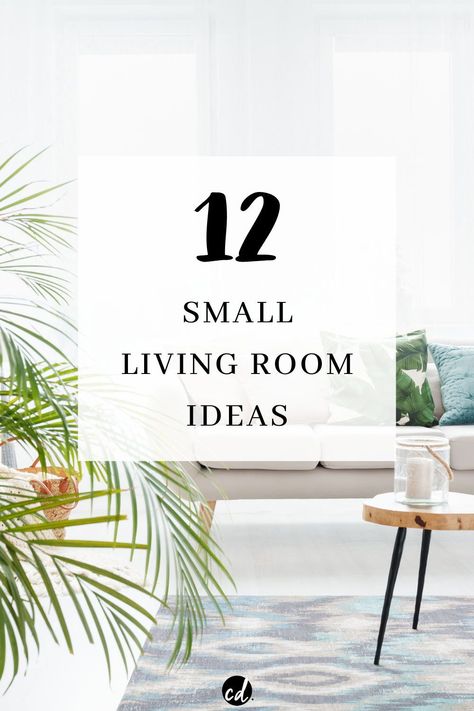 How To Decorate A Small Living Room - 12 Tricks To Make Your Living Room Seem Larger: Make your small living room space look and feel larger than it actually is! Small Living Room Look Bigger, Decorate A Small Living Room, Living Room Chic, Room Decor Curtains, Interior Design Basics, Room Look Bigger, Interior Vignette, Interior Tips, Small Space Interior Design