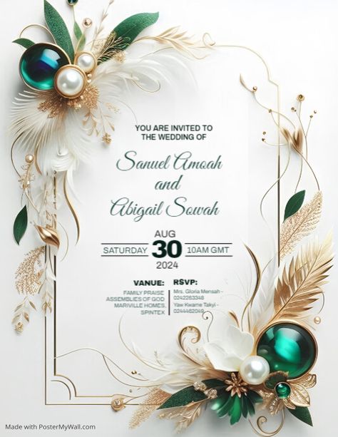 Template Undangan, Wedding Flyer, Wedding Flyers, Linkedin Background Image, Elegant Wedding Invitation Card, Kindle Book Cover, Invitation Flyer, Frame Border Design, Etsy Banner