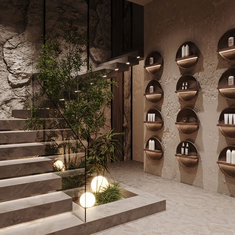 Spa Entrance Design, Salon Design Interior, Luxury Gym, Spa Interior Design, Store Design Boutique, Logo Design Set, Interior Design Drawings, Spa Interior, Beauty Salon Design