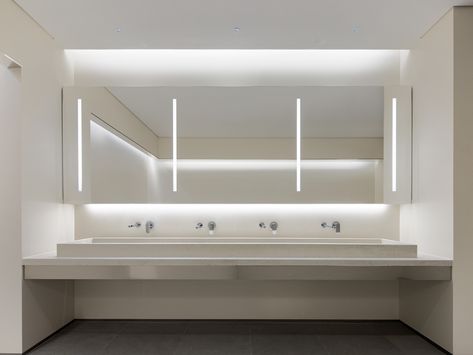 Ada Compliant Commercial Bathroom Design, Museum Bathroom, Industrial Interior Design Office, Bathroom Minimal, Commercial Bathroom Designs, Furniture Styling, Commercial Toilet, Wc Design, Museum Interior