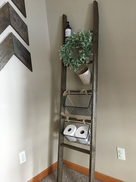 6 ft Blanket Ladder Additional Colors Available | Etsy Wood Ladder Decor, Blanket Ladder Decor, Ladder Blanket, Blanket Ladders, Bathroom Ladder, Quilt Ladder, Diy Blanket Ladder, Rustic Ladder, Towel Ladder