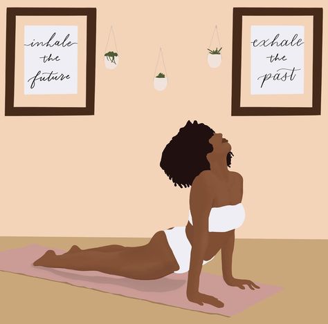 Yoga Aesthetic Black Women, Health Black Women, Pilates Aesthetic Black Women, Yoga Black Women, Healthy Black Woman, Art Black Women, Yoga Artwork, Black Woman Yoga, Namaste Art