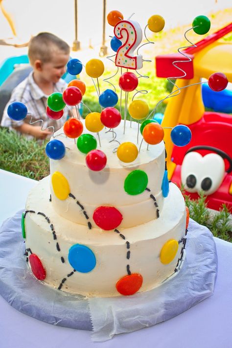 Ball, gum ball, bouncing ball, birthday cake Ball Pit Birthday Cake, Ball Theme Cake 1st Birthday, Turning Two Is A Ball Party, Ball Theme Birthday Cake, Lets Have A Ball Birthday Cake, Its A Ball To Be Two Party, Cake With Cake Pops On Top, Let’s Have A Ball Birthday Party, Ball Pit Cake