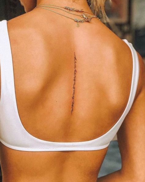 12 Tattoos, Small Girl Tattoos, Spine Tattoos For Women, Bff Tattoos, Tiny Tattoo, Dainty Tattoos, Spine Tattoos, Tattoo Life, Tattoo Trends