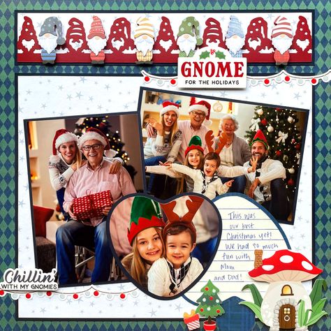 Disney Christmas Scrapbook Layouts, Cricut Scrapbooking Ideas Photo Layouts, Creative Memories Christmas Layouts, Creative Memories Scrapbooking Layouts, Framed Recipes, Scrapbooking Borders, Winter Scrapbook Layouts, Scrapbooking Retreats, Black Friday Promo