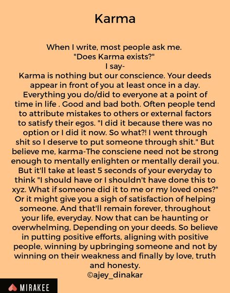 Sometimes we get cheated upon, sometimes we cheat someone. It may not be necessarily be in a relationship. The world is full of events. Each incident is an event. Each event is an action. And each action has Karma associated with itself. In the end, Karma is about yourself. Not what happens to others. Karma Stories, What Is Karma, First Page Of Project, Best Status Quotes, Karma Meaning, Action Quotes, Law Of Karma, Spiritual Encouragement, Beauty Supplements