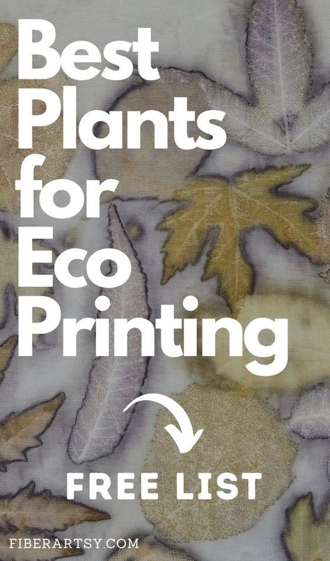 What are the best plants for eco printing? Here is a free list of leaves and flowers that make great eco prints on paper and fabric. Ecoprint Paper, Eco Printing Tutorial, Eco Printing Textiles, Eco Dyeing Fabric, Leaf Dyeing, Diy Tie Dye Techniques, Fabric Dyeing Techniques, Natural Dye Fabric, Fabric Painting Techniques