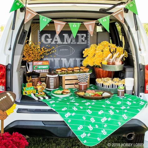 Get ready to cheer on your favorite team in style with football and tailgating decor! Find inspiration on link in bio. #Fall #Football… Tailgate Diy, Tailgate Decorations, Tailgate Ideas, Sports Themed Wedding, Football Tailgate, Football Themes, Creative Activities For Kids, Football Food, Trunk Or Treat