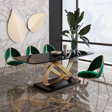 Marble Dining Table Set, Contemporary Style Interior, Dinning Table Set, Dining Table Sizes, Marble Top Dining Table, Luxury Dining Table, Apartment Dining, Stone Dining Table, Luxury Marble