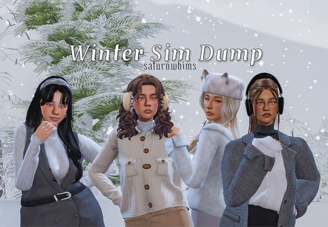 Sims 4 Earmuffs, Winter Earmuffs, Russian Hat, Tumblr Sims 4, 4 Characters, Sims 4 Characters, Skirts With Boots, Earmuffs, Sims Cc