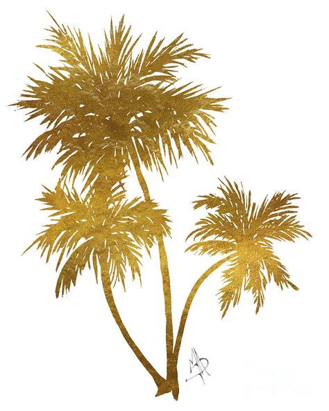 Gold Palm Leaves, Everbearing Strawberries, Palm Tree Drawing, Tapete Gold, Leaves Clipart, Fruit Pineapple, Salon Wall Art, Flamingo Wall Art, Palm Tree Wall Art