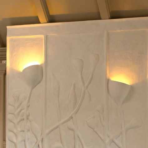 Diy Plaster Fireplace Surround, Plaster Design Exterior, Plaster Fireplace, Plaster Decoration, Plaster Mouldings, Diy Plaster, Lighting Plan, One Story Homes, Corfu