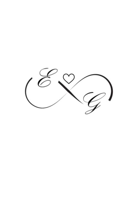 G A Tattoo, Infinity Tattoo Initials, Eric Tattoo Name, Infinity Tattoo With Initials, Lifeline Tattoos, Couple Tattoo Quotes, Memorial Tattoo Quotes, Animal Tattoo Ideas, L Tattoo