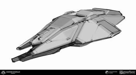 ArtStation - Homeworld Mobile - Hiigaran Concept Art, Daniel Graffenberger Scifi Vehicle, Mechanical Reference, Scifi Ship, Ship Ideas, Being Responsible, Space Concept, Space Ships Concept, Space Ship Concept Art, Starship Design