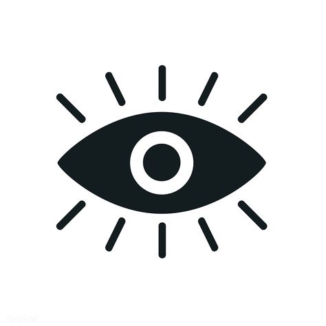 A black eye graphic icon on white background | premium image by rawpixel.com Follow Icon, Eye Black Designs, Eye Black And White, Black And White Eyes, Tattoo Tshirt, Eye Graphic, Visual Map, Eye Illustration, Black Designs