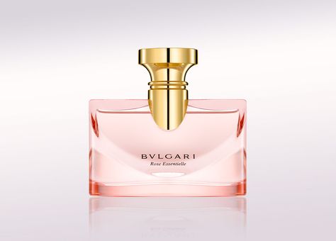 Rose Essentielle Bulgari. One of my favorite perfumes. My sis gave me some a while back and I used it up so Tim got me more at Christmas. I don't like most florals, but this is wonderful. Bvlgari Rose Essentielle, Bvlgari Perfume, Bvlgari Rose, Perfume Rose, Koleksi Parfum, Pinky Swear, Rose Perfume, Rose Fragrance, Italian Jewelry