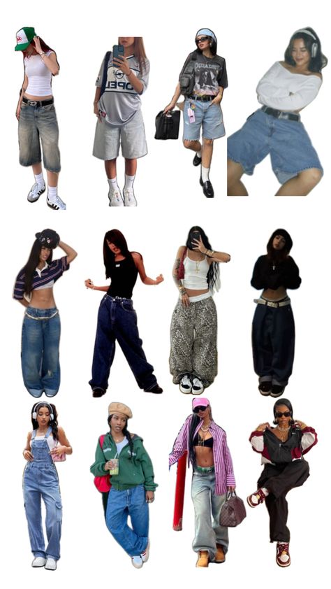 90s Streetwear Aesthetic, Streetwear Lookbook, Throwback Outfits, Street Style Outfits Casual, Baggy Outfit Ideas, Baile Hip Hop, Back To The 90s, Streetwear Girl, Outfit Inspo Casual