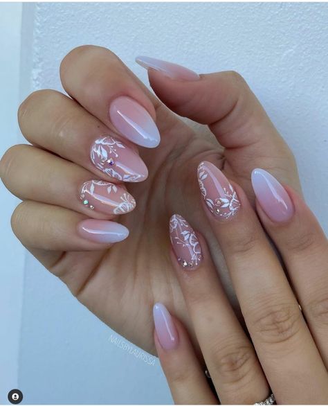 10 Stunning Wedding Nails For Brides - Wondafox Trending Wedding Nails, Classic Bridal Nails, Chic Wedding Nails, Floral Wedding Nails, Wedding Gel Nails, Nails For Brides, Simple Wedding Nails, Bridal Nails Designs, Nails For Bride