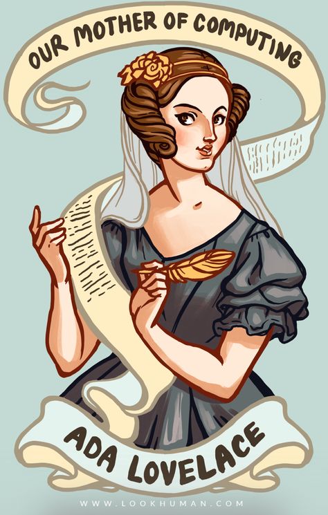 Geek Art Gallery: Illustration: Ada Lovelace First Computer, Ada Lovelace, Intersectional Feminism, Geek Art, Great Women, Badass Women, Women In History, Inspirational Women, Powerful Women