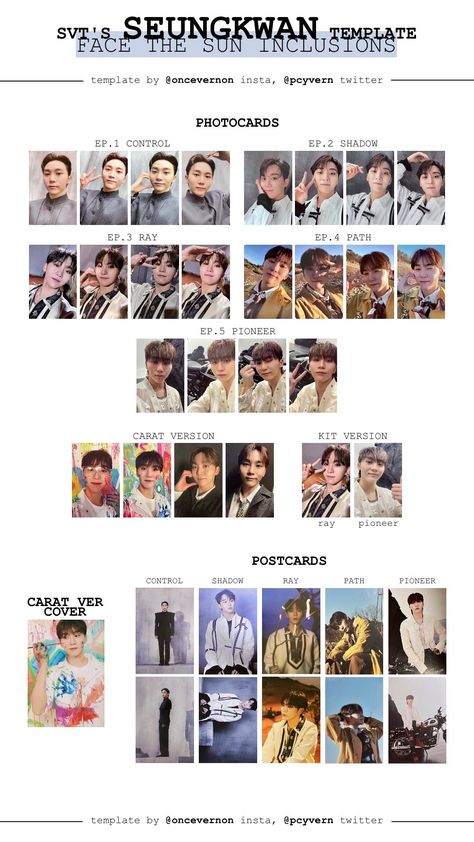 Sun Template, Face The Sun, Boo Seungkwan, Photo Card Template, Facing The Sun, Cover Template, Card Template, Photo Cards, Seventeen