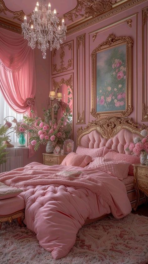 Apartment Simple, Dream Bedroom Inspiration, Teen Bedroom Designs, Pink Bedroom Decor, Dream Apartment Decor, Pink Living Room, Classy Decor, Pink Bedrooms, Looks Party