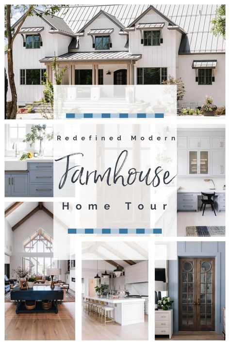 Redefined Modern Farmhouse Home Tour Farmhouse Furniture Ideas, Modern Transitional Farmhouse, Modern Farmhouse Ideas, White Modern Farmhouse, Modern Farmhouse Furniture, Transitional Farmhouse, Farmhouse Kitchen Ideas, Rustic Bedroom Decor, Modern Farmhouse Home