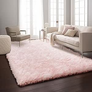 Ophanie Machine Washable 5x8 Rugs for Living Room,Pink Fluffy Carpet Large Fuzzy Plush Shag Comfy Soft, Non-Slip Indoor Floor Carpet,for Kids Boys Girls, Room,Bedroom,Playroom, Home Decor Aesthetic Pink Fluffy Carpet, 5x8 Rugs, Cute Room Decor Aesthetic, Grey Fluffy Carpet, Living Room Pink, Nursery Carpet, Fluffy Carpet, Carpets For Kids, Toddler Playroom