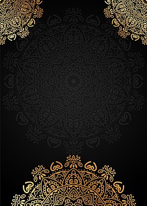 Black Islamic Background, Black Wedding Background, Line Drawing Background, Creative Background Design, Black And Gold Mandala, Tattoo 101, Black And Gold Background, Patten Design, Background Islamic