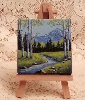 Miraculously Detailed And Mesmerizing Miniature Paintings - Bored Art Miniature Landscape Painting, Miniature Landscape, Small Canvas Paintings, Canvas Painting Ideas, Easy Canvas Painting, 수채화 그림, Small Canvas Art, Beginner Painting, Mini Canvas Art