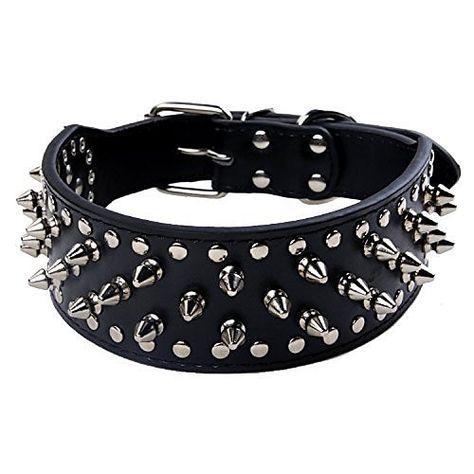 Studded Leather Dog Collar, Studded Dog Collar, Large Dog Collars, Bully Dog, Rugged Style, Rock Punk, Pink Leopard Print, Leather Collar, Studded Leather