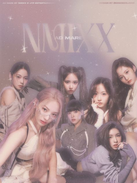 nmixx o.o ad mare graphic design kpop edit Kpop Prints, Pop Posters, Blue Poster, Kpop Girl Bands, Kpop Posters, Black And White Posters, Pop Design, Album Cover Art, Cute Poster