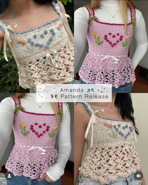 Amanda Top/Dress Crochet Written Patterns - Crochet Corner Ph's Ko-fi Shop / tap the photo to shop Cute Crochet Skirt, Skirt Pattern Free, Skirt Patterns, Crochet Skirt Pattern, Confection Au Crochet, Crochet Clothing And Accessories, Crochet Design Pattern, Kawaii Crochet, Crochet Fashion Patterns