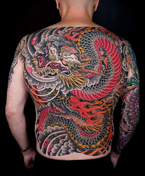 🌸Hannya Back Piece Design🌸 #seoulinktattoo #hannya #cherryblossom #한야 #벚꽃 Dragon Tattoo Full Back, Dragon Tattoo Back, Dragon Tattoo Meaning, Japanese Back Tattoo, Tato Tradisional, Red Dragon Tattoo, Cool Back Tattoos, Dragon Tattoos For Men, Japanese Dragon Tattoo