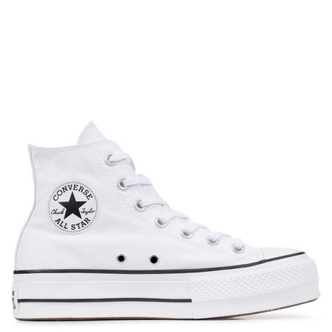 Converse Haute, Sneaker Platform, All Star Platform, White Chuck Taylors, Platform Chucks, White Chucks, High Top Chucks, White Platform Sneakers, Plateau Sneaker