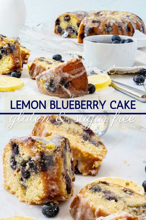 Low Calorie Lemon Blueberry Cake, Gluten Free Blueberry Bundt Cake, Monk Fruit Baking Recipes, Sugar Free Lemon Blueberry Cake, Monk Fruit Sweetener Dessert Recipes, Liquid Monk Fruit Recipes, Desserts Using Monk Fruit Sweetener, Gluten Free Monk Fruit Desserts, Monk Fruit Cake