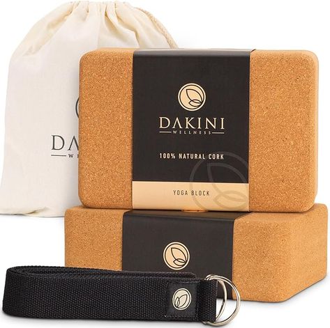 Amazon.com : Cork Yoga Blocks - Yoga Blocks 2 Pack with Strap- 9x6x3 Inch Yoga Blocks Set of 2- Yoga Props and Accessories - Cork Blocks For Yoga : Sports & Outdoors Spine Flexibility, Yoga Starter, Block Yoga, Yoga Games, Dynamic Stretching, Yoga Supplies, Full Body Stretch, Yoga Kit, Stretches For Flexibility