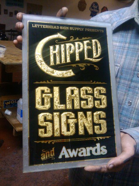 Chipped Glass Signs | Flickr - Photo Sharing! Gold Leaf Signs, Glass Signs, Glass Signage, Sign Painting Lettering, Sign Painter, Calligraphy Inspiration, Beautiful Lettering, Sign Painting, Sign Writing