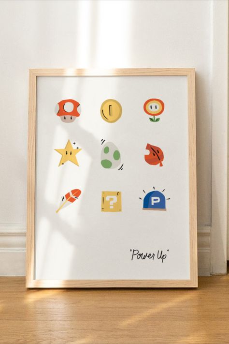 Leaf Cape, Super Mario Poster, Nerd Office, Mario Poster, Mario Crafts, Mario Room, Cozy Gamer, Mario Yoshi, Baby Room Themes