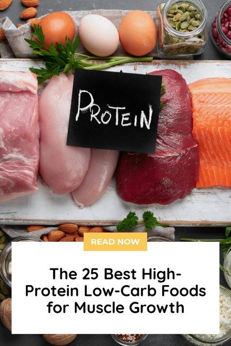 When discussing overall physical health, exercise is a common topic. But nutrition is also key to good health, and high protein low-carb food choices are great for increasing muscle growth. Join us as we look at the role of nutrition in our diet, how it affects muscle growth, and some tremendous lo Food For Muscle Growth, High Protein Low Carb Diet, Best Creatine, Fat Food, Health Exercise, High Fat Foods, High Carb, Protein Diets, High Protein Low Carb