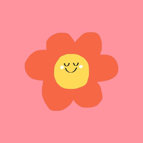 Smiley Background, Flower Emoji, Flower Smiley, Smiley Flower, Smiley Face, Free Image, Smiley, Pink