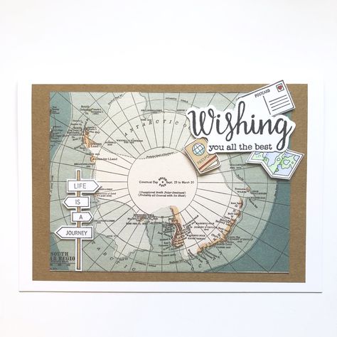 Birthday Card Travel Theme, Boxes Ideas, Farewell Cards, Travel Card, Male Birthday, Masculine Birthday Cards, Bday Cards, Travel Theme, Travel Cards