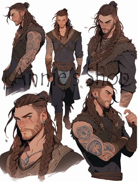 Viking Character, Dungeons And Dragons Characters, Dnd Art, Avatar Ideas, Dessin Adorable, Character Design Male, Facial Expressions, Character Creation, Dnd Characters