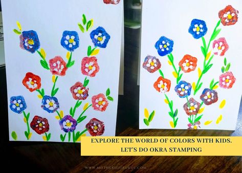 Okra Stamping Art Ideas for Kids Check more at https://www.kidsartncraft.com/okra-stamping-art-ideas-for-kids/ Art Ideas For Kids, Gambling Art, Okra, World Of Color, Kids Art, Arts And Crafts For Kids, Art Craft, Toddler Activities, Flower Painting