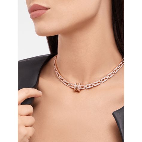 B.zero1 Necklace 360212 | Bulgari Bvlgari B Zero Necklace, Bulgari Necklace Simple, Bulgari Event, Bulgari Necklace, Bvlgari Necklace, Rock Necklace, Preformance Outfits, Necklace Rose Gold, Bracelets And Rings