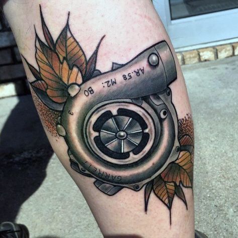 50 Turbo Tattoo Ideas For Men - Turbocharged Designs Turbo Tattoo, Luis Tattoo, Mechanic Tattoo, Car Tattoos, Tattoo Ideas For Men, 문신 디자인, Arm Tattoos For Guys, Chest Tattoo, Car Guys