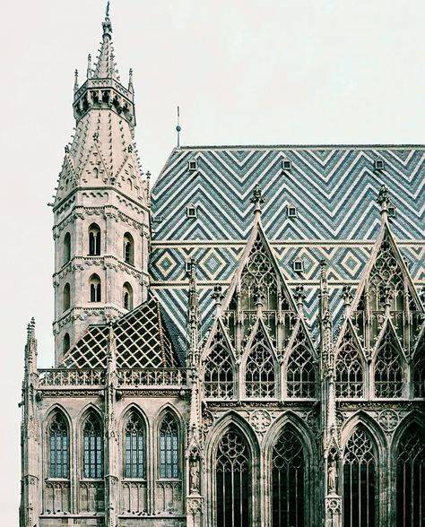 Saint Stephen Cathedral in Vienna, Austria Saint Stephen Cathedral Vienna, Vienna Cathedral, St Stephen's Cathedral Vienna, Vienna Architecture, Architectural Ornamentation, Saint Stephen, Reference Pics, Vienna Austria, Lorraine