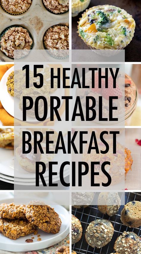 15 Healthy Portable Breakfast Recipes Portable Breakfast Ideas Healthy Recipes, Healthy Portable Breakfast, Portable Breakfast Ideas, Portable Meals, Portable Breakfast, Skip Breakfast, Eating Bird Food, Portable Food, Delicious Breakfast Recipes