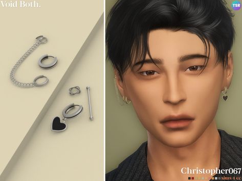 The Sims Resource - Void Earrings Male - Both Ts4 Cc Male Jewelry, Sims 4 Cc Male Ear Piercings, Sims 4 Earrings Cc Male, Sims 4 Men Earrings, Sims Male Earrings, Accessories Male, Guy Jewelry, Balloon Earrings, Ear Piercings Helix