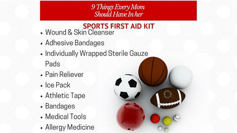 Every mom's sports first aid kit should include several basic supplies. This checklist will help you create the perfect sports first aid kit. Medicine Checklist, Allergy Medicine, Sports Medicine, Skin Cleanser Products, Aid Kit, Soccer Mom, First Aid Kit, First Aid, Softball